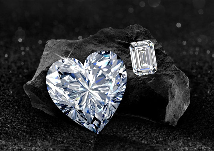 Heart shape diamond guide and size chart - ELGA