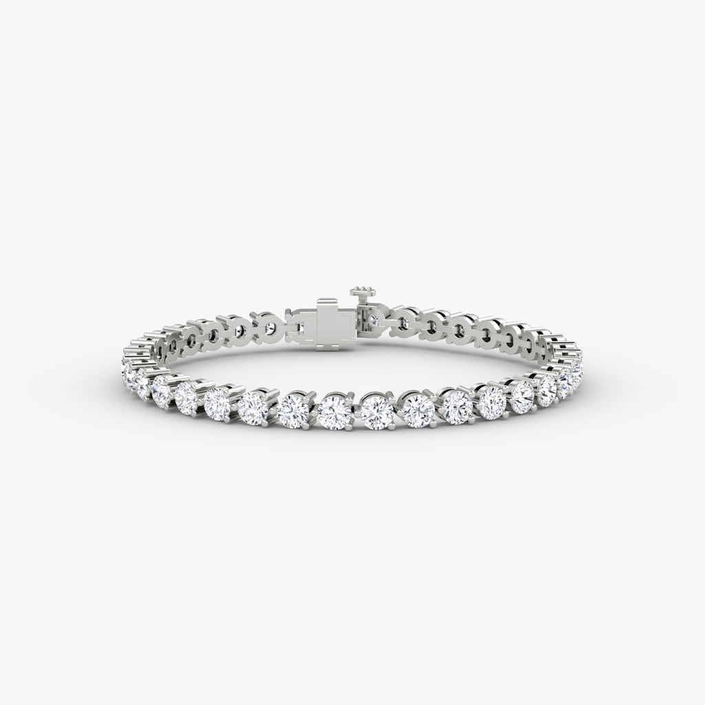 Bracelet de tennis linéaire en diamants de qualité supérieure cultivés en laboratoire, taille brillant