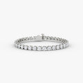 Bracelet de tennis linéaire en diamants de qualité supérieure cultivés en laboratoire, taille brillant