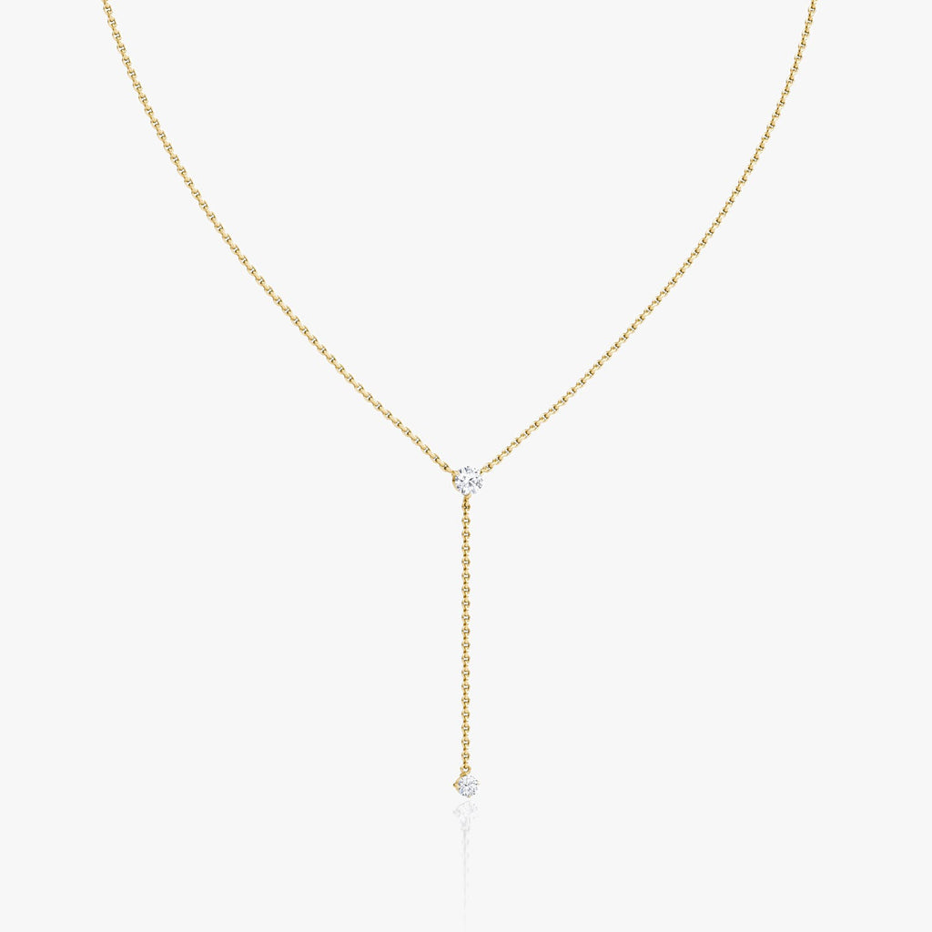 lab grown diamond necklace Two Stone Necklace