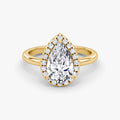 The Halo Pear Engagement Ring