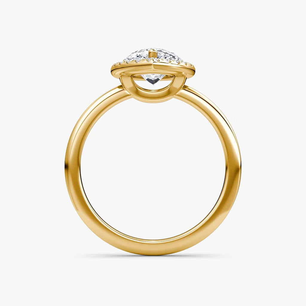 The Halo Pear Engagement Ring