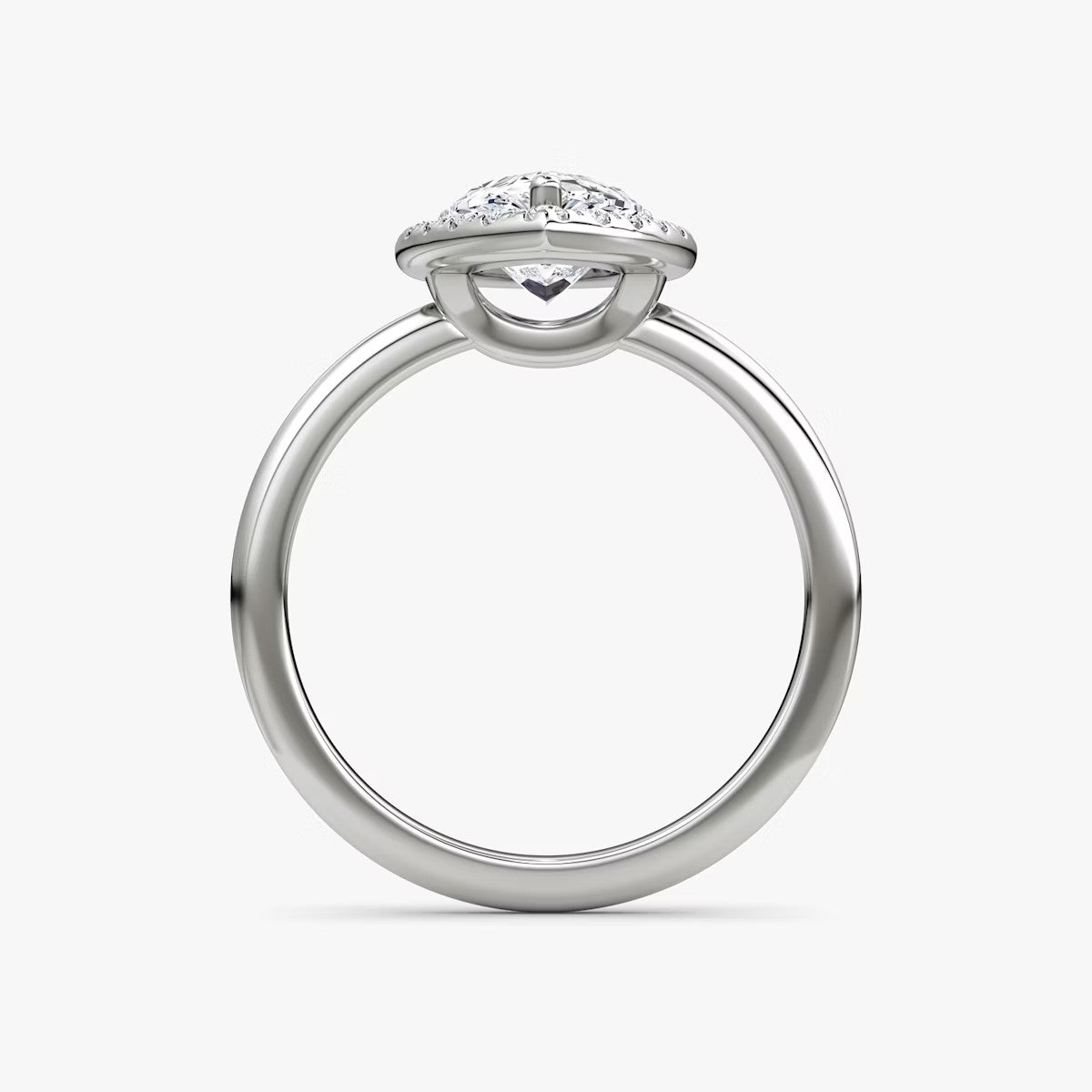 The Halo Pear Engagement Ring