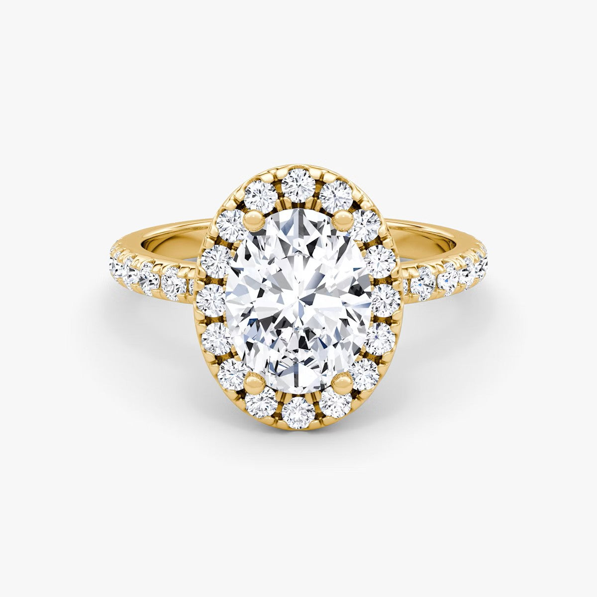 The Big Halo Oval Pave Engagement Ring