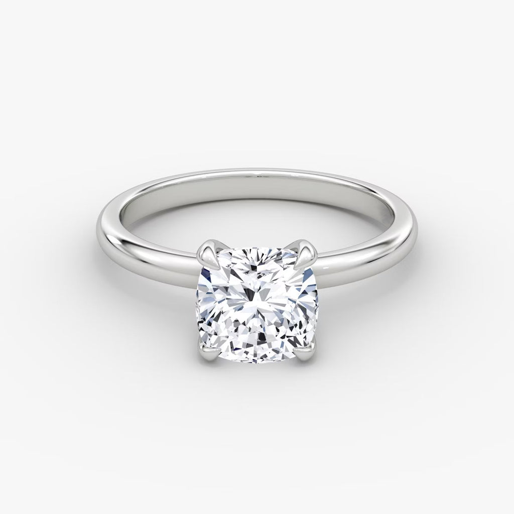 The Classic Cushion Cut Solitaire Engagement Ring