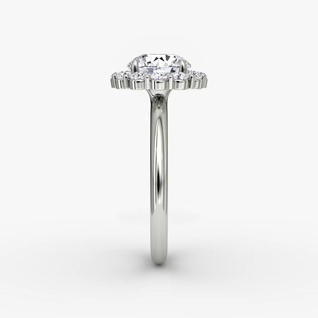 The Floral Halo Round Brilliant Engagement Ring