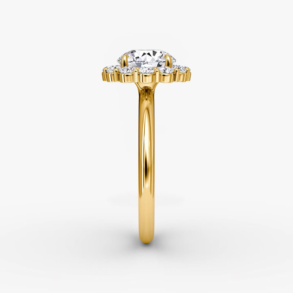 The Floral Halo Round Brilliant Engagement Ring