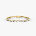 Bracelet de tennis linéaire en diamants de qualité supérieure cultivés en laboratoire, taille brillant