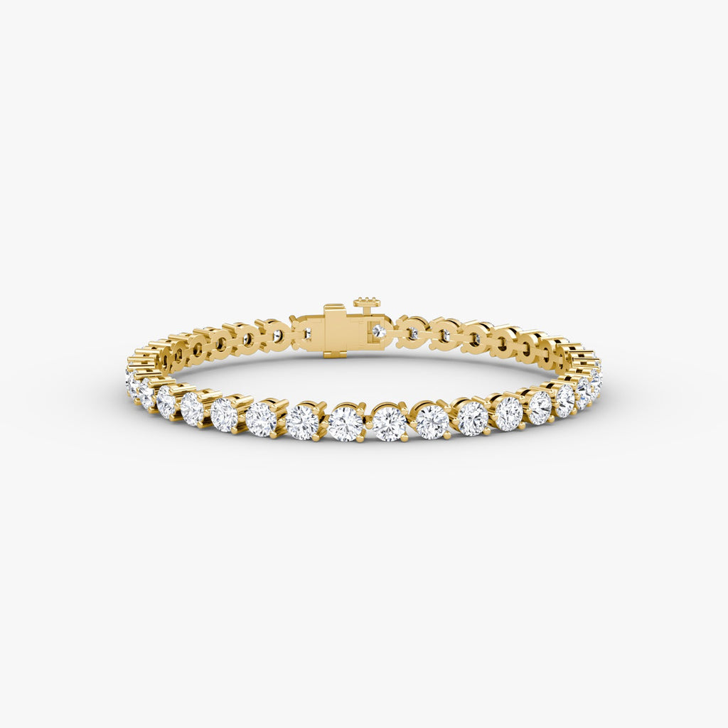 Bracelet de tennis linéaire en diamants de qualité supérieure cultivés en laboratoire, taille brillant
