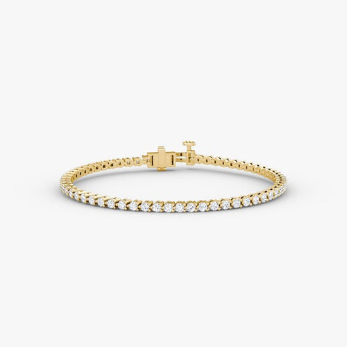 Bracelet de tennis linéaire en diamants de qualité supérieure cultivés en laboratoire, taille brillant