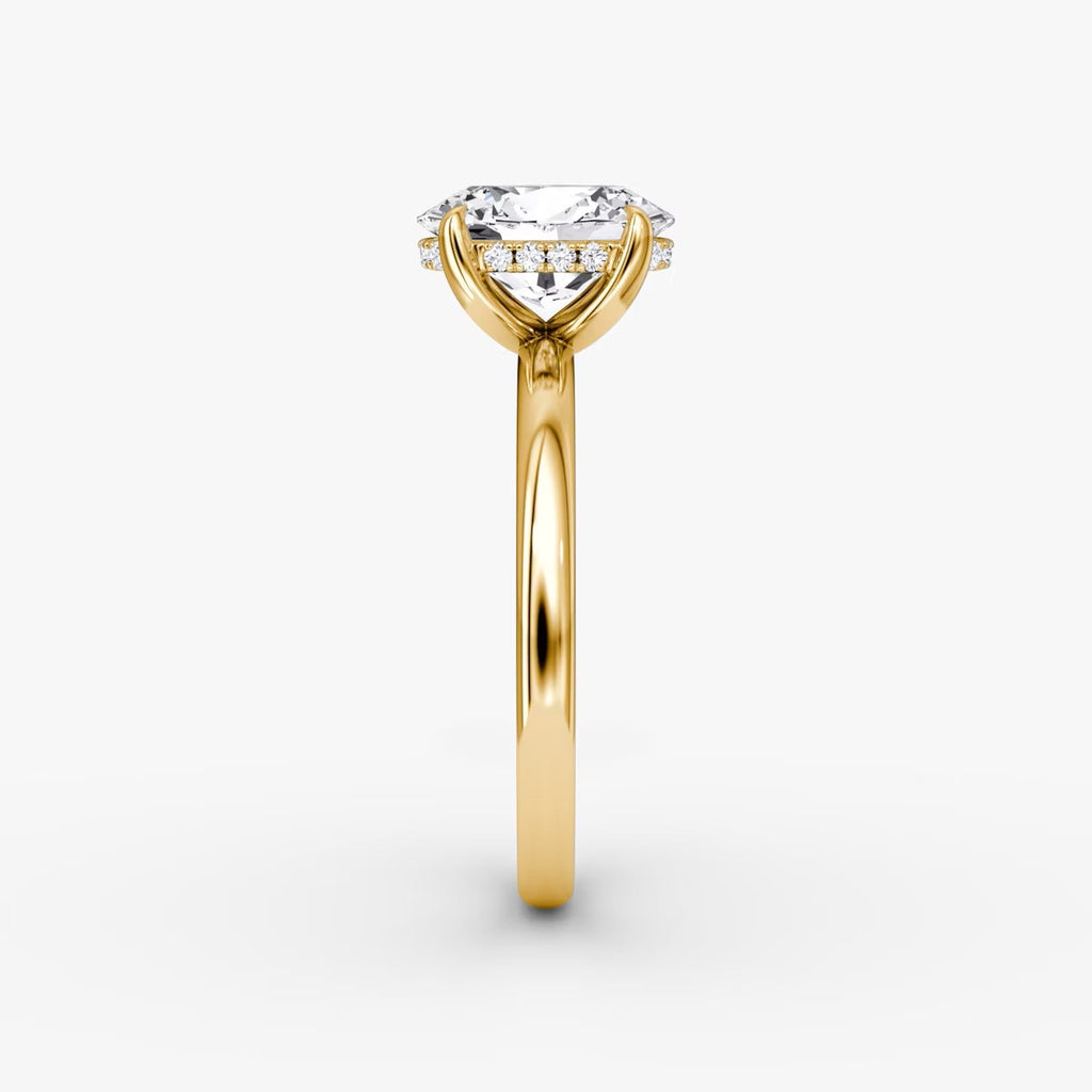 The Classic Oval Solitaire Hidden Halo Engagement Ring