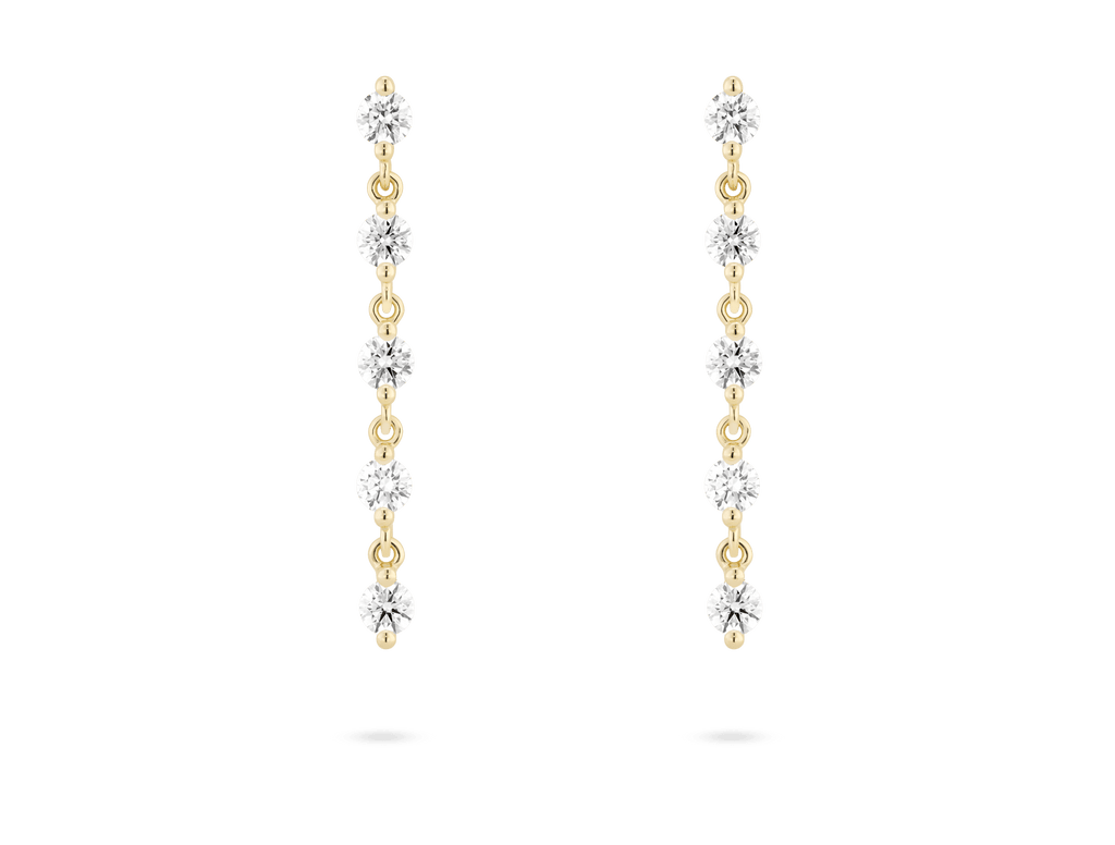 Long Drop Lab Grown Diamond Earrings