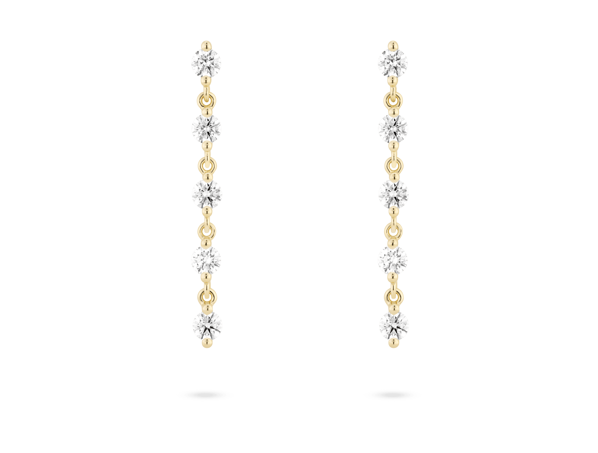 Long Drop Lab Grown Diamond Earrings