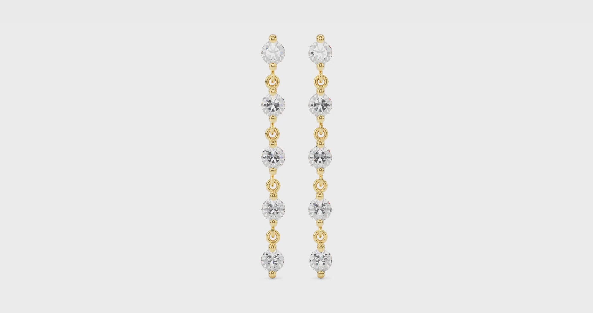 Long Drop Lab Grown Diamond Earrings
